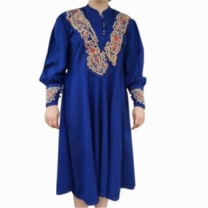 Boho Ethnic Dress Theatre Dance Costume Vintage Handmade